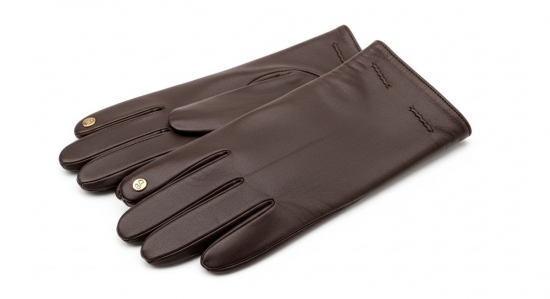 Dark Brown Slim-Fit Leather Gloves
