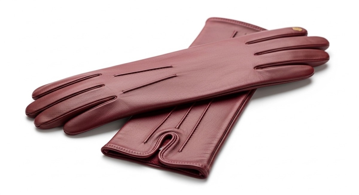 Burgundy Dress Leather Gloves