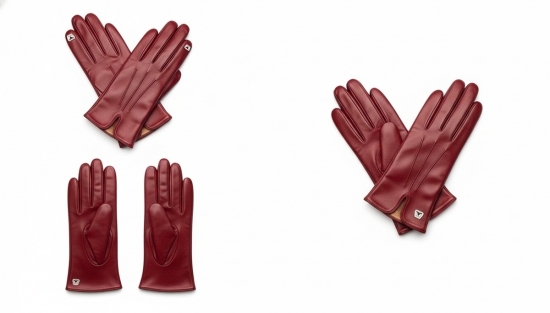 Burgundy Classic Leather Gloves