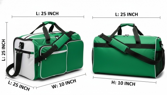 Bartind Green & Black Sports Bags BI-6312