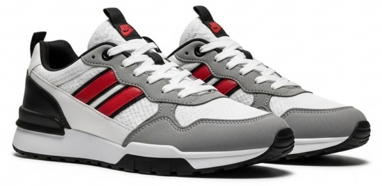 White Red Active Runner Jogger Shoes