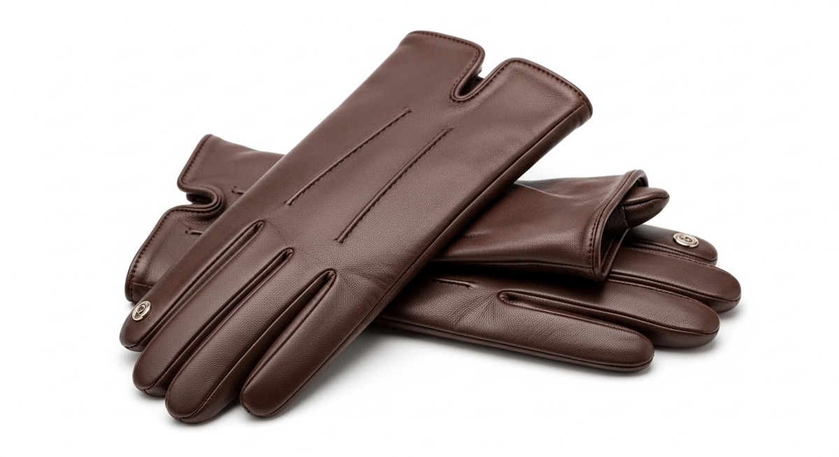 Dark Brown Premium Leather Gloves